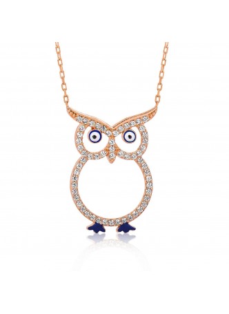 Gümüş Baykuş Kolye