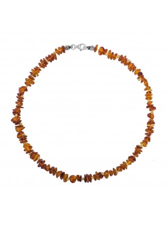 Gümüş Kehribar Bebek Diş Kolyesi