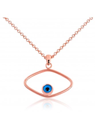 Gümüş Nazar Göz Mekik Kolye