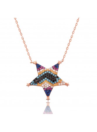 Gümüş Dilek Yıldızı Kolye