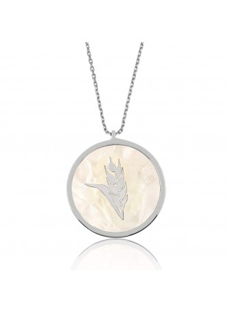 Gümüş Sedef Taşı Başak Kolye