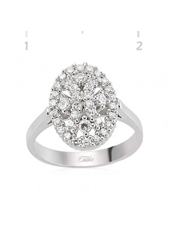 Gümüş Zirkon Taşlı Yüzük