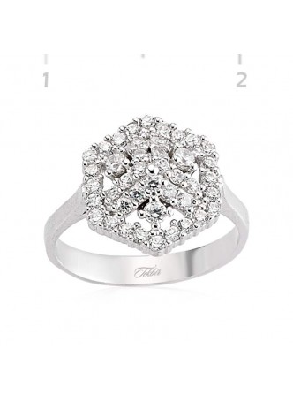 Gümüş Zirkon Taşlı Yüzük