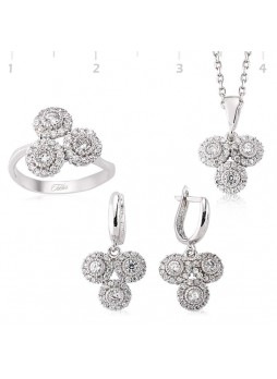 Gümüş Zirkon Taşlı Set