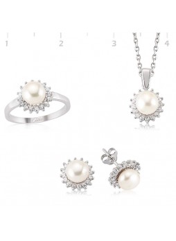 Gümüş Zirkon Taşlı Set