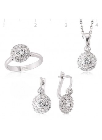 Gümüş Zirkon Taşlı Set