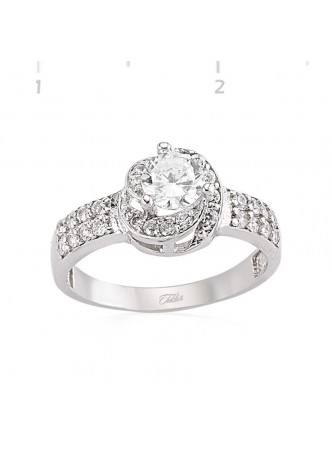 Gümüş Zirkon Taşlı Yüzük