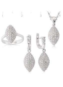 Gümüş Zirkon Taşlı Set