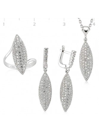 Gümüş Zirkon Taşlı Set