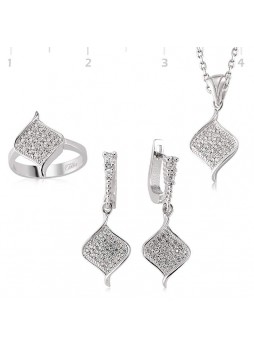 Gümüş Zirkon Taşlı Set