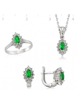 Gümüş Zirkon Taşlı Set
