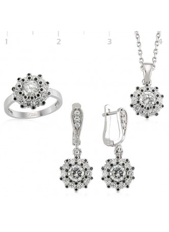 Gümüş Zirkon Taşlı Set