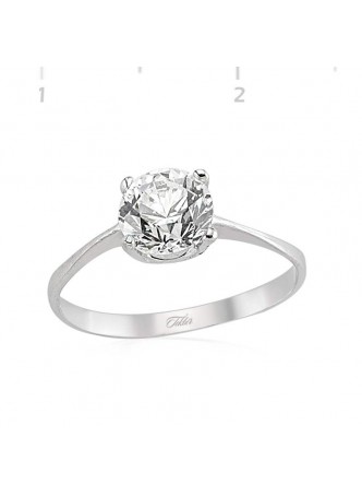 Gümüş Zirkon Taşlı Yüzük