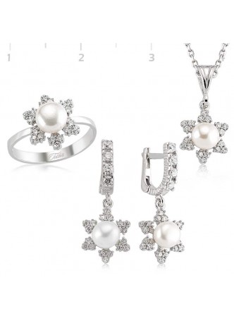 Gümüş Zirkon Taşlı Set