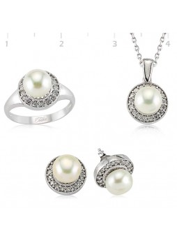 Gümüş Zirkon Taşlı Set