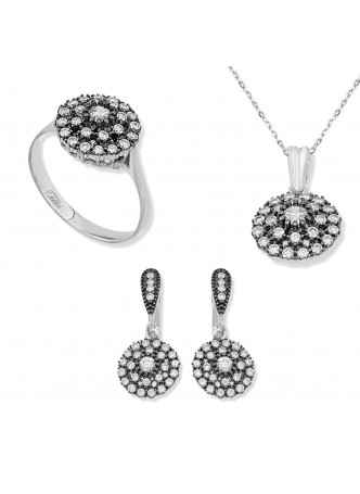 Zirkon Taşlı Set