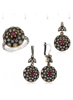 Yakut Taşlı Otantik Set