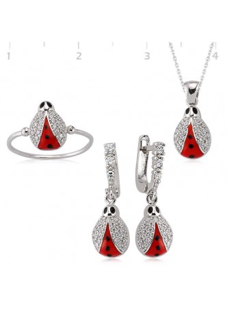 Gümüş Uğur Böceği Set