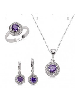 Gümüş Ametist Set