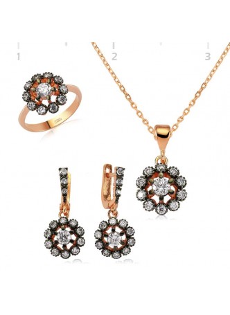 Gümüş Rose Çiçek Set