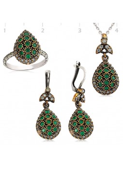 Damla Otantik Gümüş Set