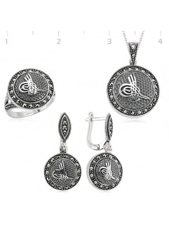Markazit Taşlı Tuğra Set
