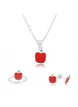 Gümüş Kırmızı Elma Çocuk Set
