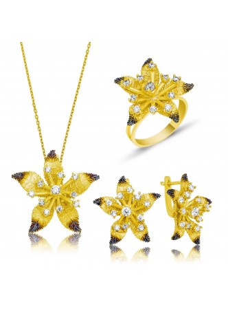 Gümüş Sarı Yasemin Çiçeği Set