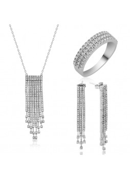 Gümüş Su Damlası Set