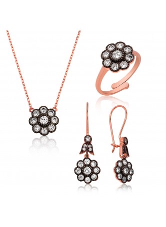 Gümüş Elmas Montür Papatya Set