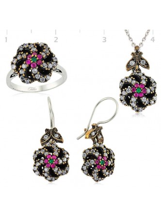 Yakut Taşlı Otantik Set