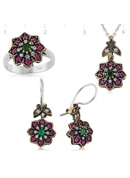 Menekşe Otantik Gümüş Set