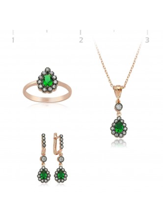 Rose Kaplama Otantik Damla Set