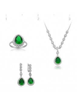 Rodyum Kaplama Damla Set