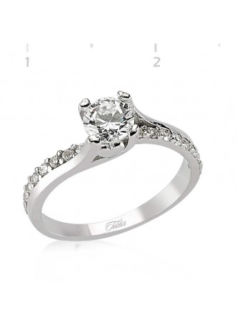 Zirkon Taslı Gümüş Bayan Yüzük