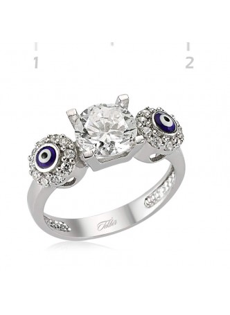 Zirkon Taşlı Gümüş Bayan Yüzük