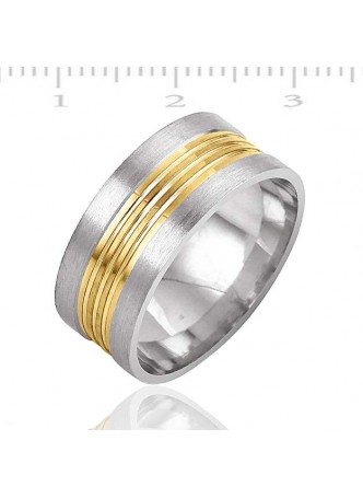 Gümüş Altın Kaplama Alyans