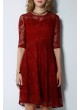 DANTEL KLOŞ ELBİSE – BORDO