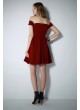 STRAPLEZ KLOŞ ELBİSE – BORDO