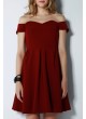 STRAPLEZ KLOŞ ELBİSE – BORDO