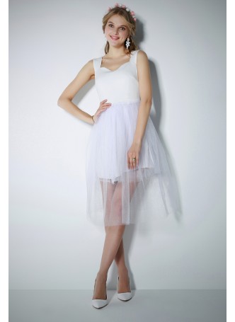 KABARIK TÜL ELBİSE – BEYAZ