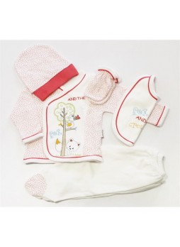 Leylek Baby Ağaçdaki Kuş 5 Parça Bebek Zıbın Seti