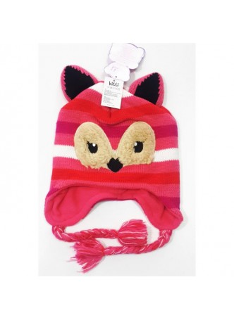 Kitti Pembe Sevimli Baykuş  Şapka 1-4 Yaş