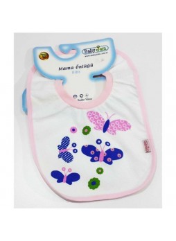 Babyjem Ribana Yakalı Bebek Önlüğü Pembe