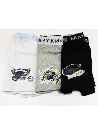 Likralı Erkek Çocuk Boxer 3lü Paket