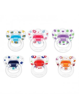 Wee Baby şeffaf desenli damaklı emzik no:1 0-6 ay