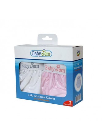 Baby Jem Lüx Alıştırma Külodu 2 li Pembe-Beyaz 2 Yaş