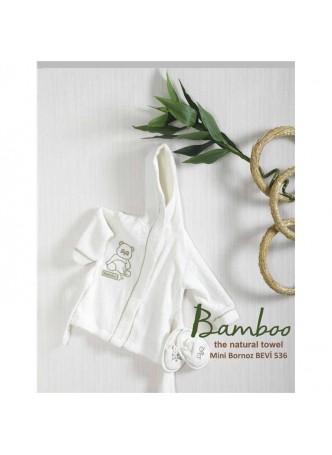 Bebekevi Bebek Bambu Mini Bornoz 2li Set