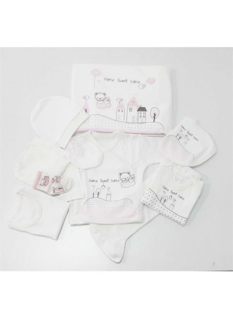 Bebitof Home Sweet Home 10 Parça Hastane Çıkış Seti Pembe