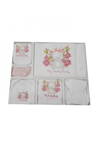 Bebitof My Lovely Baby Kız Bebek Hastane Çıkışı 10 Parça Pembe